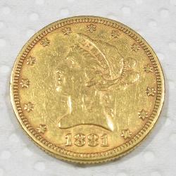 1881 LIBERTY HEAD $10 GOLD COIN