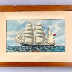 American Maritime Water Color Painting