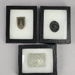 Variety of German Badges and Medals in Displays