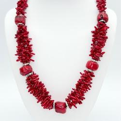 925 Coral 2-Strand Necklace