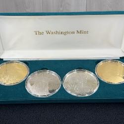 2000 Giant Quarter-Pound “Golden Eagle,” Giant Quarter-Pound Silver Eagle, Giant Quarter-Pound Eagle, and Giant Quarter-Pound Golden Proof, The Washington Mint, Certificates Of Authenticity