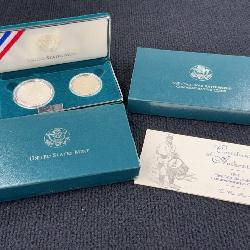 1995 Civil War Battlefield Commemorative Coin Set, Silver Dollar & Clad Half Dollar, San Francisco Mint, United States Mint