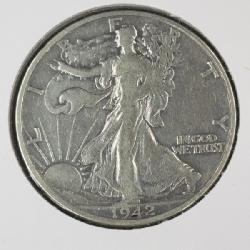 1942 Walking Liberty Silver Dollar, San Francisco Mint