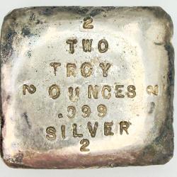 VTG L.A.S. 2 Troy oz .999 Silver Square Bar
