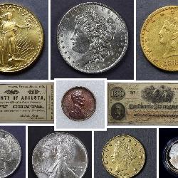 Coins gold silver bullion tokens
