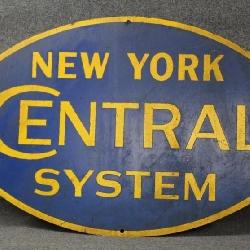 NEW YORK CENTRAL SYSTEM oval sign, aluminum