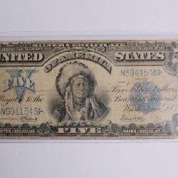 1899 $5 Silver Certificate Chief Note