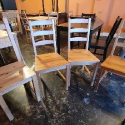 4 Top Wooden Table W/ (4) Wooden Chairs