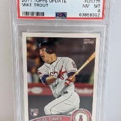2011 Topps Update Mike Trout PSA 8 RC