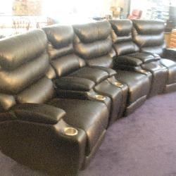 Theater Style Triple Electric Recliners  12ft Long
