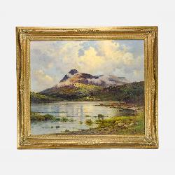 Fine 19thC Alfred De Breanski Scottish Landscape Oil Painting
