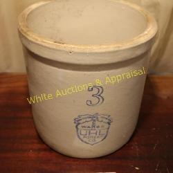 Vintage UHL Pottery Crock - 3 Gal