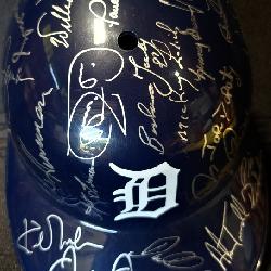 3012: Detroit Tigers Multi Signed Batting Helmet: Alan Trammell, Darrell Evans, Cecil Fielder