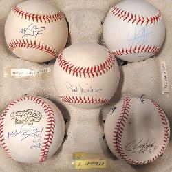 3062: Group of 5 Autographed Baseballs w/ Manny Ramirez, Nomar Garciapara, Joey Votto, etc.