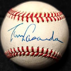 3064: Los Angeles Dodgers, Tom Lasorda Autographed Baseball