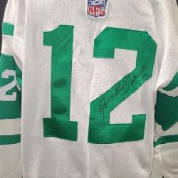 New York Jets, Joe Namath Autographed Throwback Football Jersey