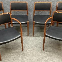 6 J L Moller MCM Danish Teak Chairs
