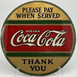 Coca Cola Reverse Painted 11in Sign