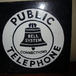 Original Porcelain Bell System Telephone Sign