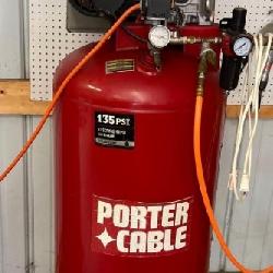 Lot 8: Porter Cable 60 gallon air compressor