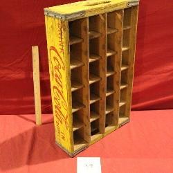 Original Yellow Wooden Coke Cola Bottle Crate