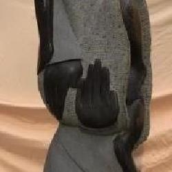 African Zimbabwe stone statue,woman with child