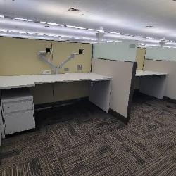 Double-Sided Steelcase 11-Unit Cubicle Workstations W/ a Suite