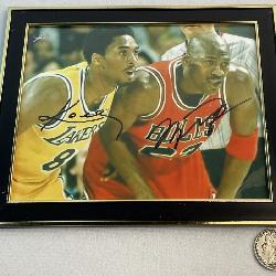 SIGNED Michael Jordan and Kobe Bryant 8