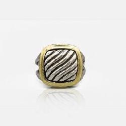 David Yurman Two Tone Sterling Silver 18k Gold Albion Ring
