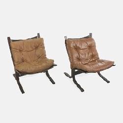 Mid Century Modern Westnofa Cognac Siesta Chairs