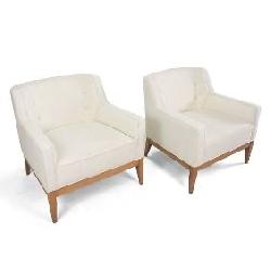 Pair of Mid Century Modern Milo Baughman Lounge Chairs