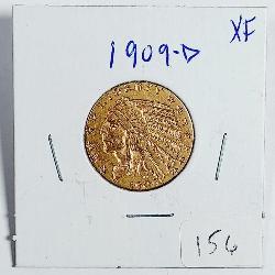 1909-D  $5 Gold Indian   XF