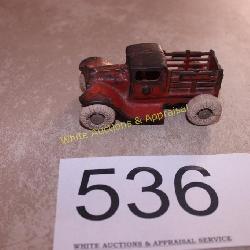 Antique Arcade Toy Cast Iron Red Farm Truck