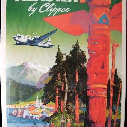 Lot 54 Rare 1939 Alaska Travel Poster for Pan American Airways,  by Mark Von Arenburg 
