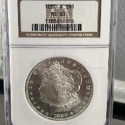 1880S MS 63 NGC Morgan Dollar