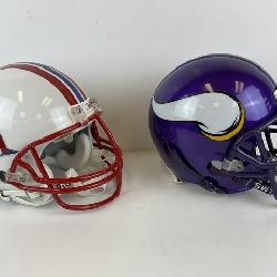 Vintage NFL Patriots & Vikings Helmets