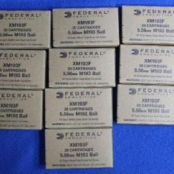 Approx. 200 Rds. Federal XM193 5.56 Factory Ammo