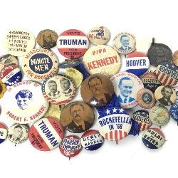 Political Buttons Goldwater, Humphrey, Stevenson +
