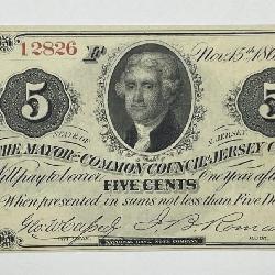 1862 5 Cents Mayor Common Council Jersey City