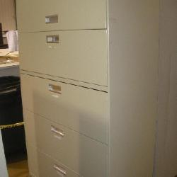 5 Drawer Lateral Filing Cabinet  42x19x68 inches