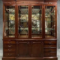 Millender Mahogany Breakfront China/Bookcase