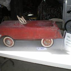 Pedal Car, Metal, Red Color, Rubber Tires