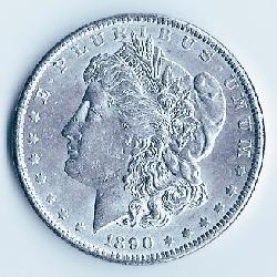 1890 Morgan Silver Dollar