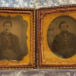 Dual Cased Ambrotypes of Union Soldiers