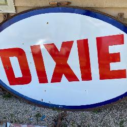 Dixie Double Sided Porcelain Sign w/ Ring