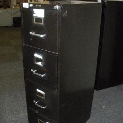 Filex Black 4 Drawer File Cabinet  15x25x52
