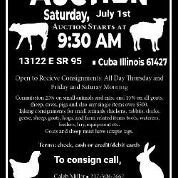 Small animal consignment auction 