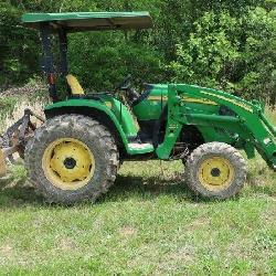 JD 4320 Tractor, Mechanical Front, Hydro, 1214 Hours, 17.5L-24 Rears,    10-16.5 Fronts, SN 130908, With JD 400X Loader     