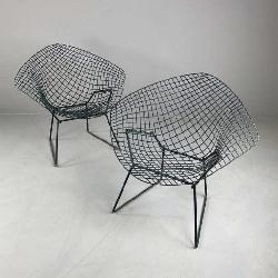 Pair Harry Bertoia Diamond Chairs