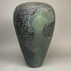 William K. Turner Studio Raku Pottery Vase 18